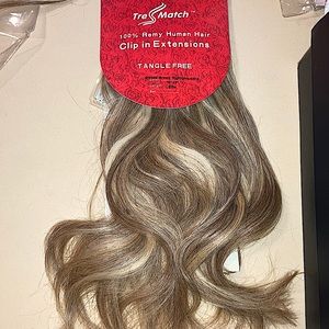 Human Hair Clip in Extension 16-18”